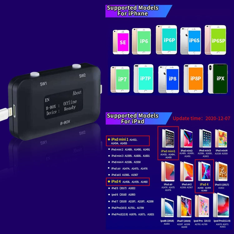 B-BOX Hard Disk Reading Writing Change SN Programming with 1.3 inch Screen for iPhone 7-11