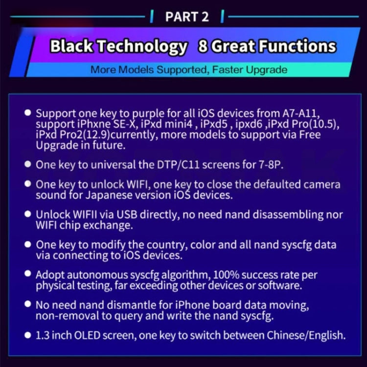 B-BOX Hard Disk Reading Writing Change SN Programming with 1.3 inch Screen for iPhone 7-11