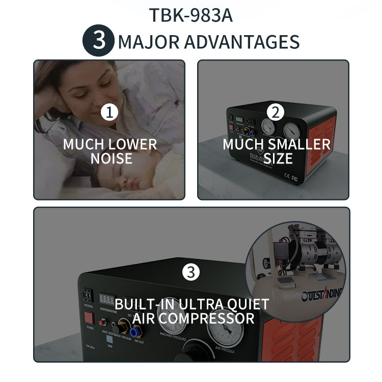 TBK-983A Built-in Pump Glue Dispenser Fully Automatic Glue Filling Machine, EU Plug