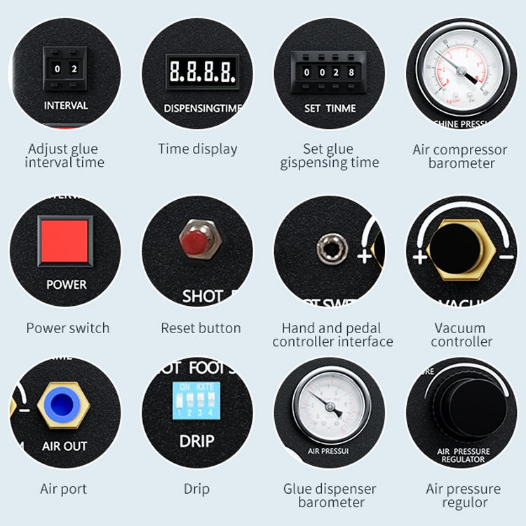 TBK-983A Built-in Pump Glue Dispenser Fully Automatic Glue Filling Machine, EU Plug