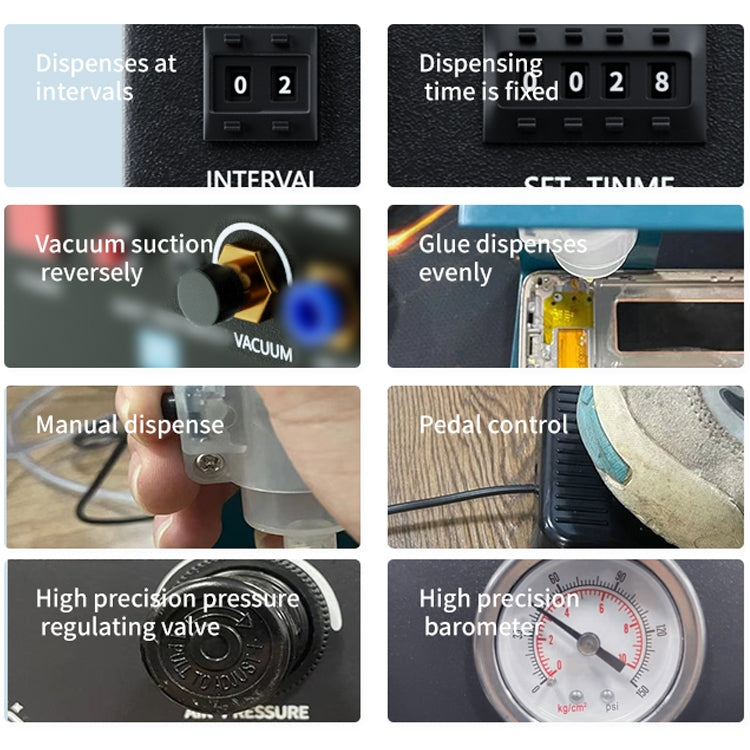 TBK-983A Built-in Pump Glue Dispenser Fully Automatic Glue Filling Machine, EU Plug