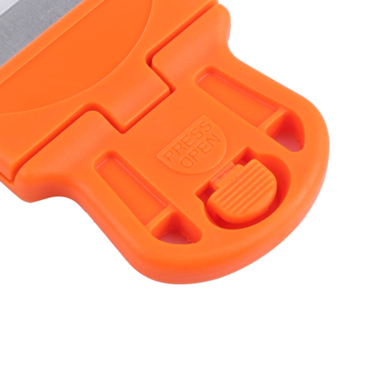 Glue Remover Squeegee Sticker Cleaner Plastic Handle Scraper(Orange)