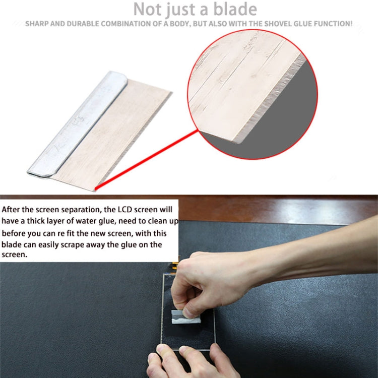 Glue Remover Squeegee Sticker Cleaner Plastic Handle Scraper(Orange)