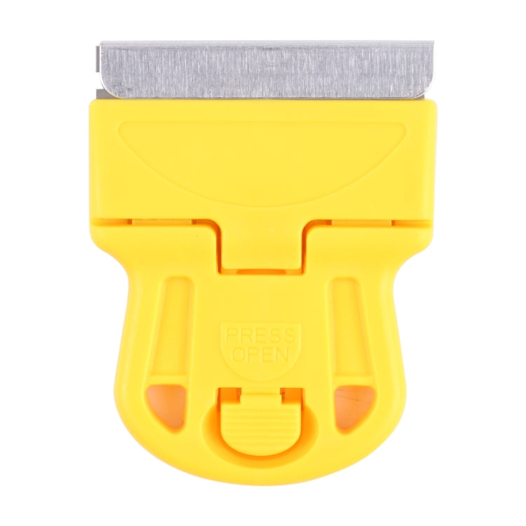 Glue Remover Squeegee Sticker Cleaner Plastic Handle Scraper(Yellow)