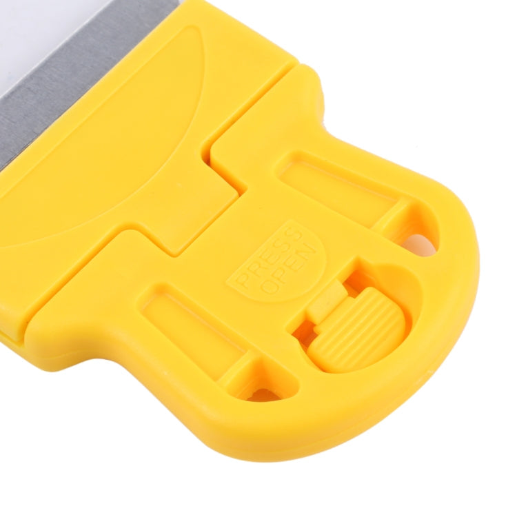 Glue Remover Squeegee Sticker Cleaner Plastic Handle Scraper(Yellow)