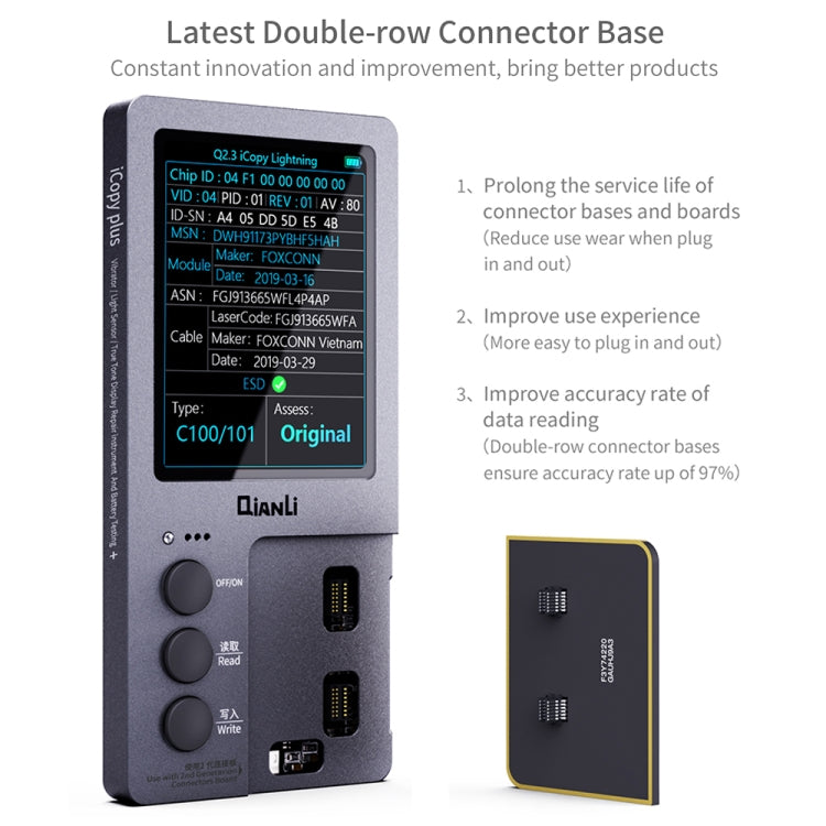For iPhone 6 - 14 Pro Max 5 in 1 Qianli iCopy Plus 2.2 Repair Detection Programmer Set