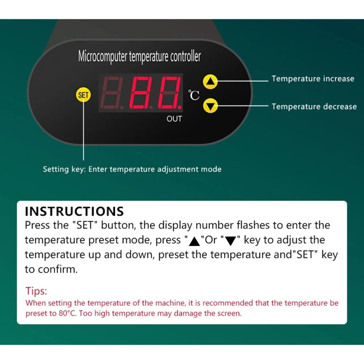 BST-B-856A AC 220V Electrical Vacuum Pump LCD Screen Separator, UK Plug