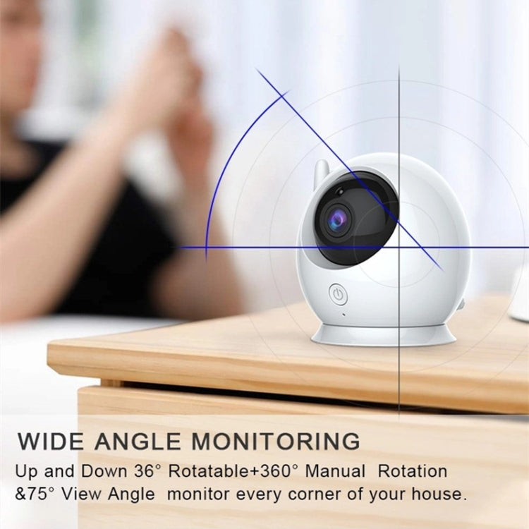 ABM100 4.3 inch Wireless Video Color Night Vision Baby Monitor 360-Degree Security Camera(UK Plug)