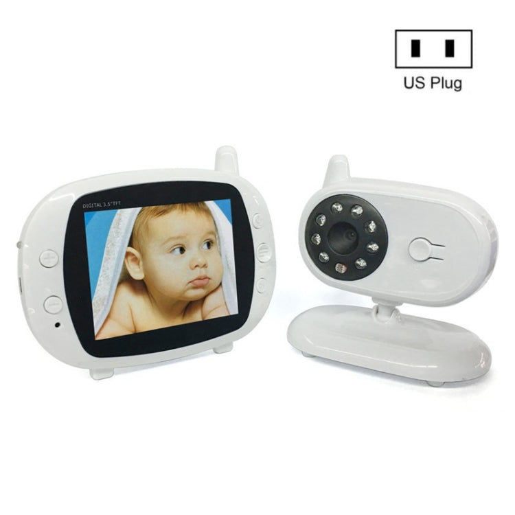 BM850 3.5 inch Wireless Video Color Baby Monitor Night Vision Temperature Monitor(US Plug)