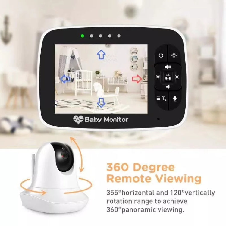 SM935 3.5 inch LCD Screen Wireless Video Baby Monitor Night Vision Two-Way Audio IP Camera(US Plug)
