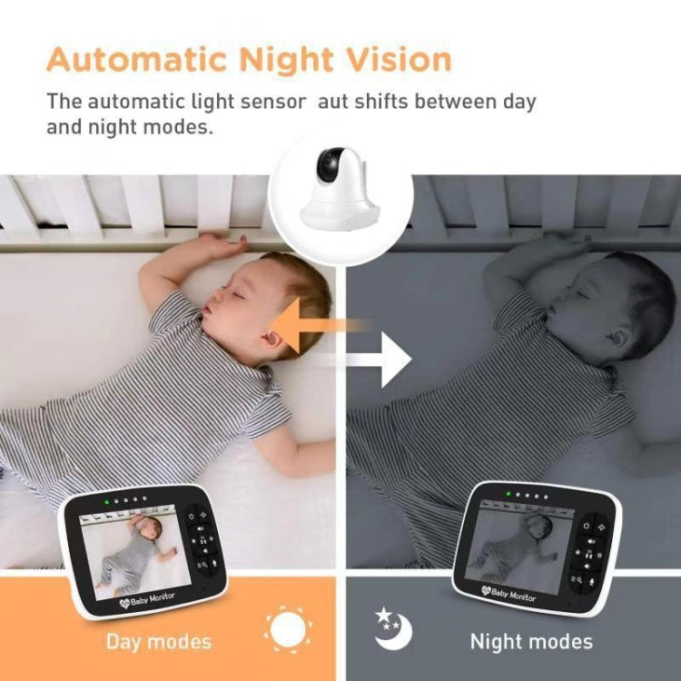 SM935 3.5 inch LCD Screen Wireless Video Baby Monitor Night Vision Two-Way Audio IP Camera(EU Plug)