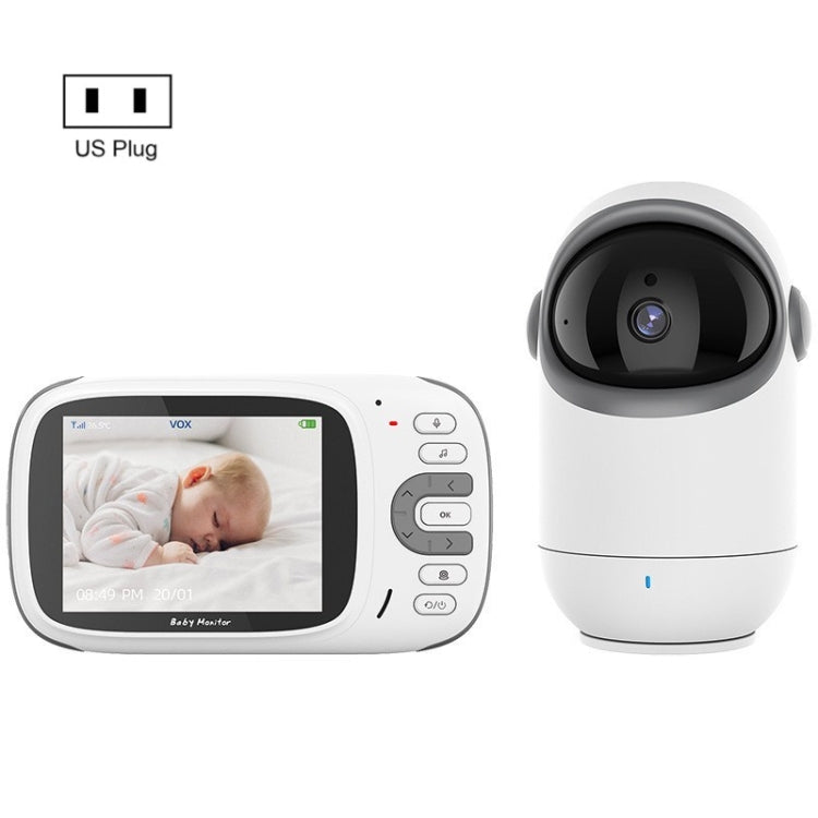 VB802 3.2 inch Baby Monitor Wireless Digital Video Rotating Camera(US Plug)
