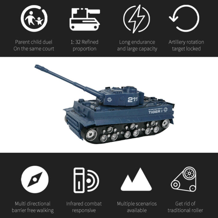 MoFun 369  Remote Control Tank 1:32 Four-way RC Vehicle(Blue)