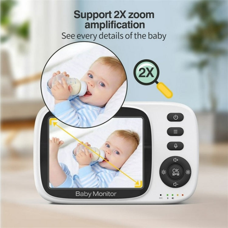 MC632A 2 Way Voice Talk Temperature Monitoring Baby Camera 3.2 inch Screen Baby Monitor(AU Plug)