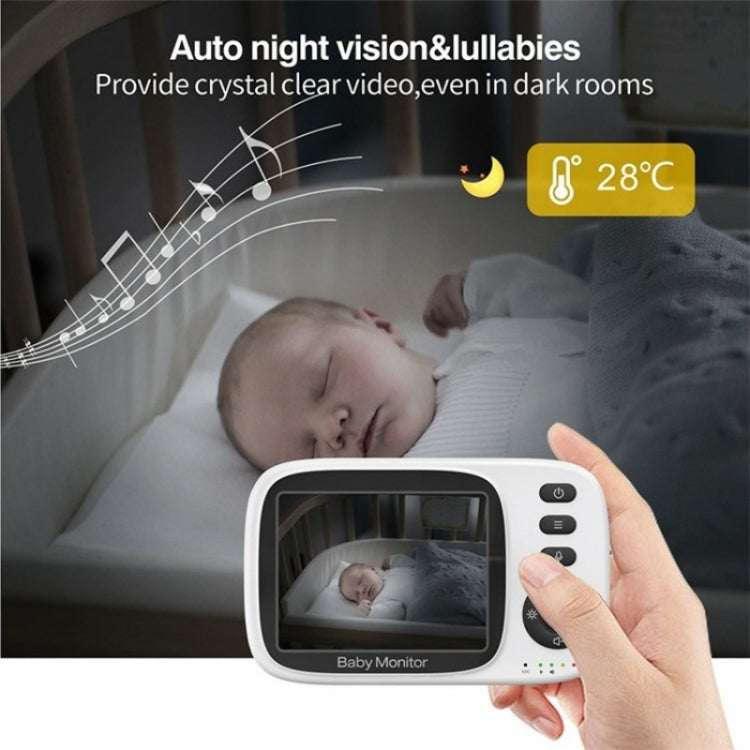 MC632A 2 Way Voice Talk Temperature Monitoring Baby Camera 3.2 inch Screen Baby Monitor(AU Plug)
