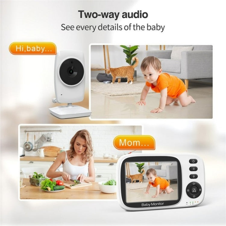 MC632A 2 Way Voice Talk Temperature Monitoring Baby Camera 3.2 inch Screen Baby Monitor(AU Plug)