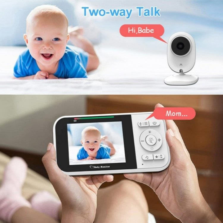 Temperature Detection 2 Way Voice Baby Security Video Camera 2.8-inch LCD Baby Monitor(AU Plug)