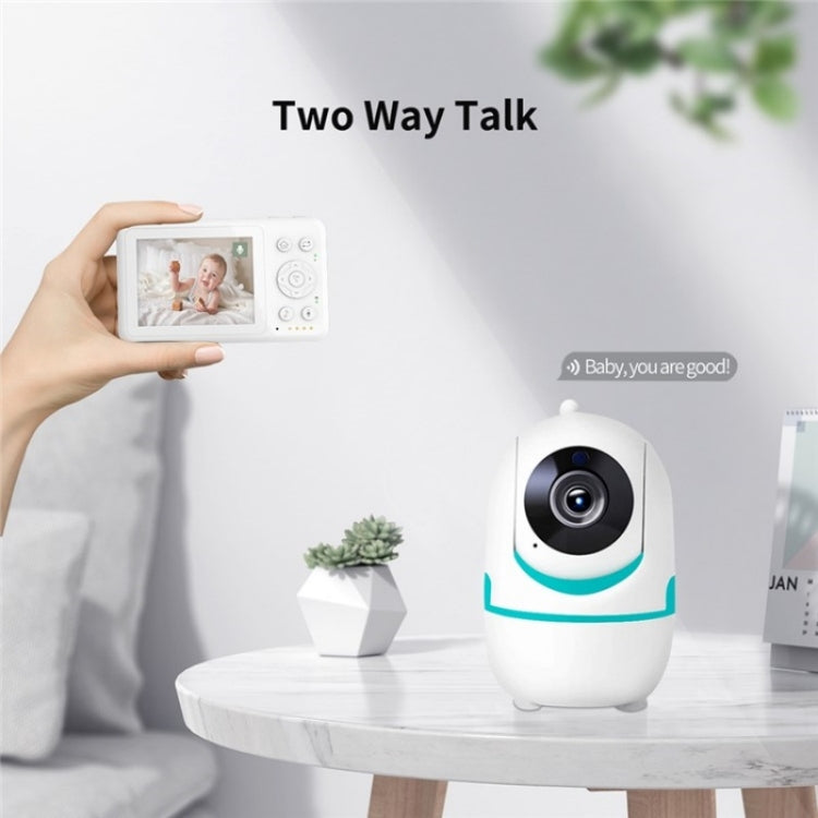 D031 2 Way Voice Built-in Lullabies Home Baby Security Camera 3.2-inch LCD Baby Monitor(EU Plug)