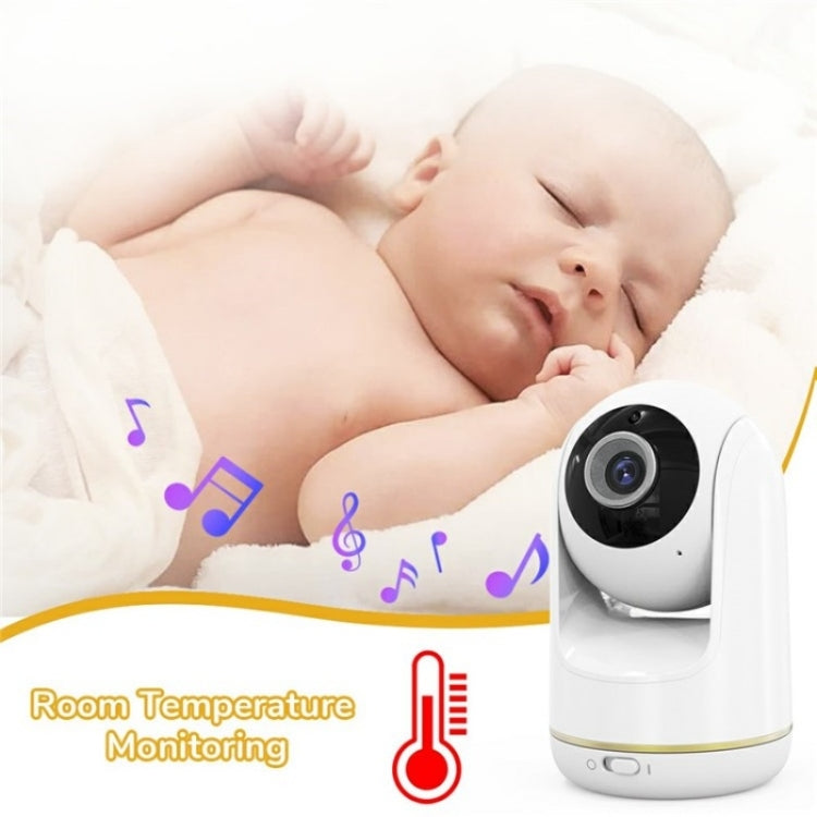 VB803 Built-in Lullabies PTZ Rotation HD Baby Security Camera 5-inch Baby Monitor(US Plug)