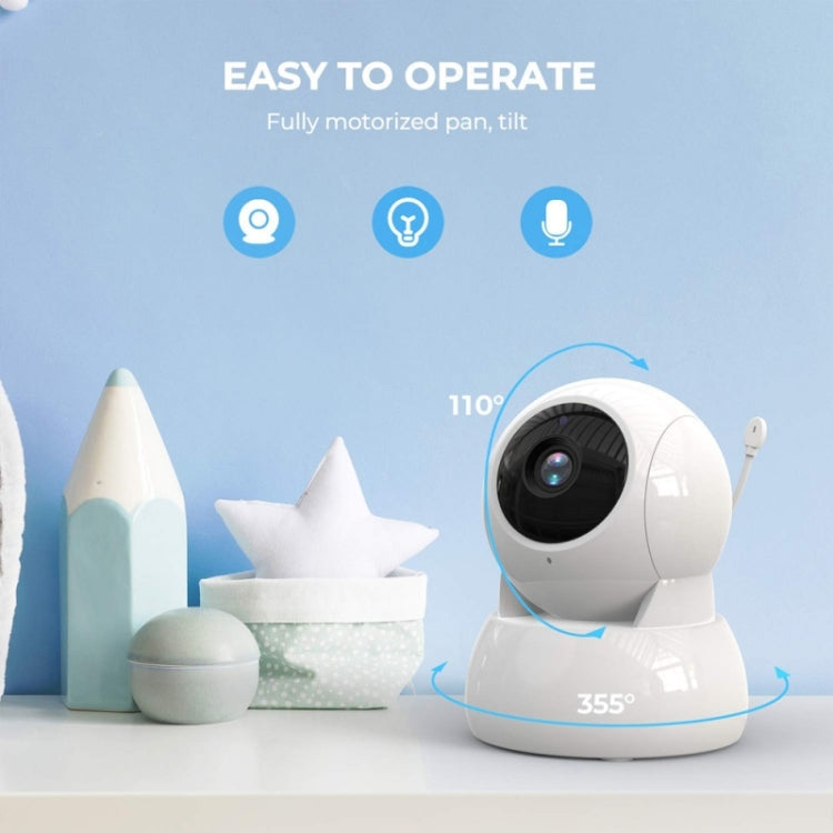 Infrared Night Vision Two-way Intercom Baby Monitor 5-inch Wireless Digital Monitor(UK Plug)