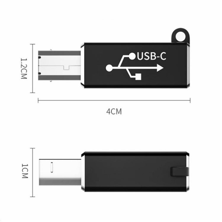 ADS-618 USB-C / Type-C Female to MIDI Male Electric Piano Printer Scanner Adapter(Grey)