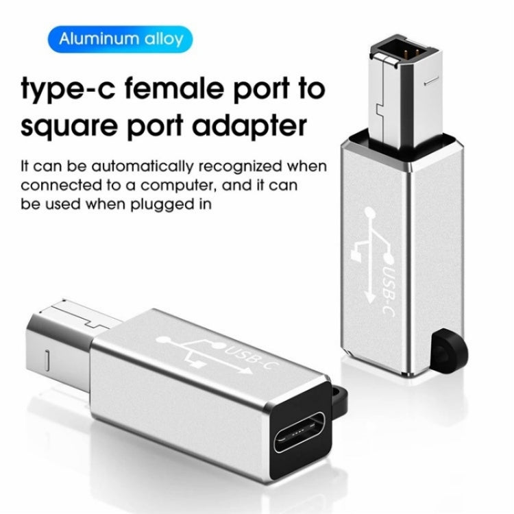 ADS-618 USB-C / Type-C Female to MIDI Male Electric Piano Printer Scanner Adapter(Silver)