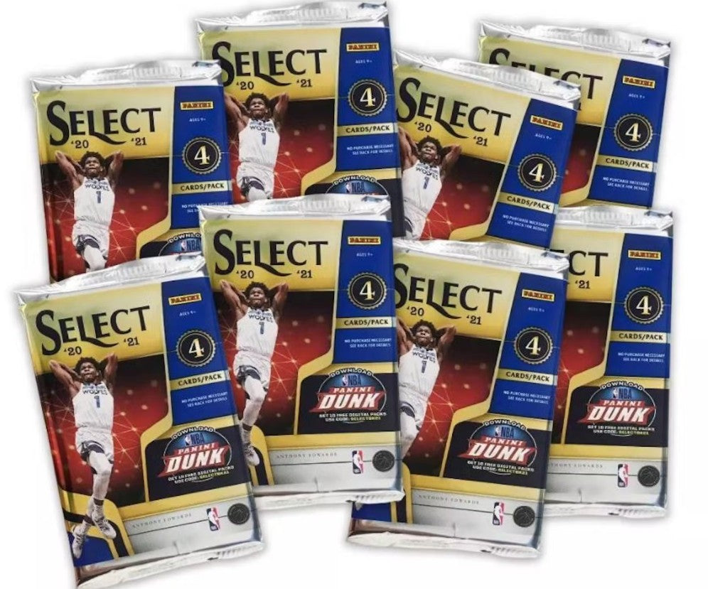 2020/21 Panini Select Basketball Mega Box (Red White Green Cracked ice Prizms)