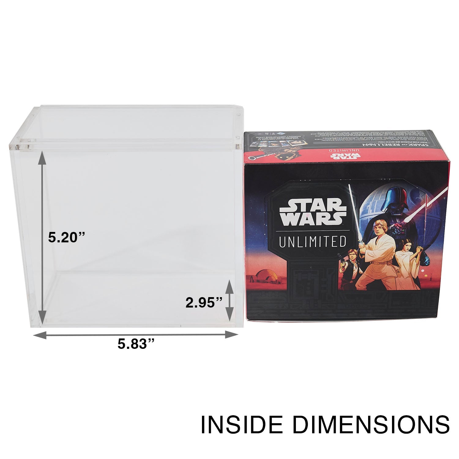 Premium Acrylic Case for Star Wars Unlimited Booster Box with Magnetic Top