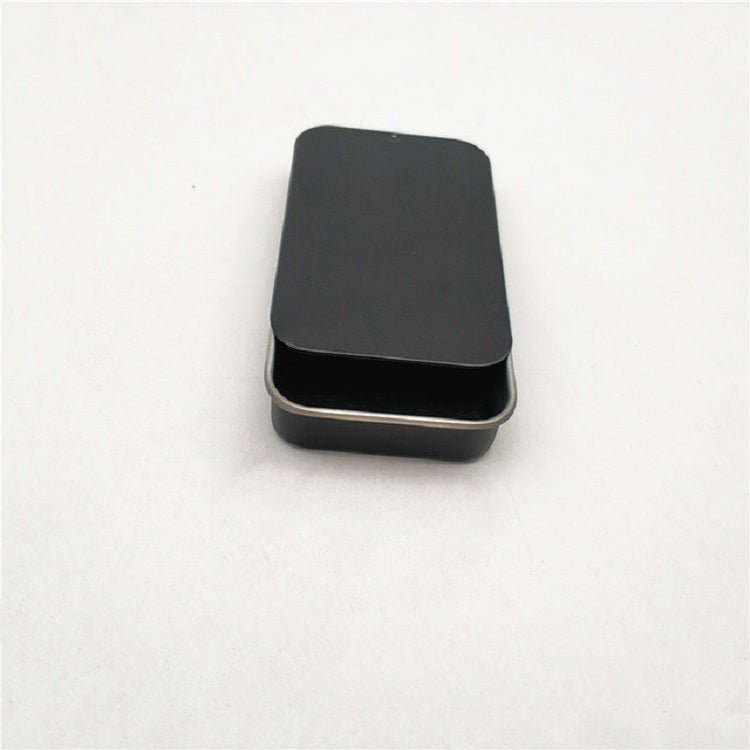 2 PCS Slide Sliding Iron Box Guitar Picks Music Equipment Accessories Storage Box, Specification:15 × 50 × 80 mm(Black)