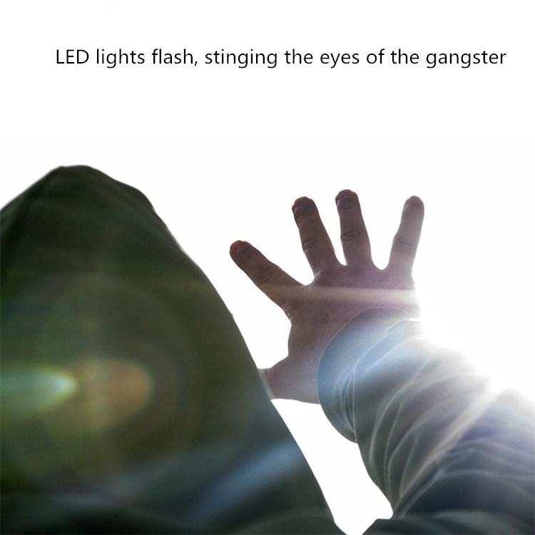 130dB IP44 Waterproof Rechargeable Anti-wolf Alarm Flashlight Intelligent Personal Alarm, English Packaging(White)