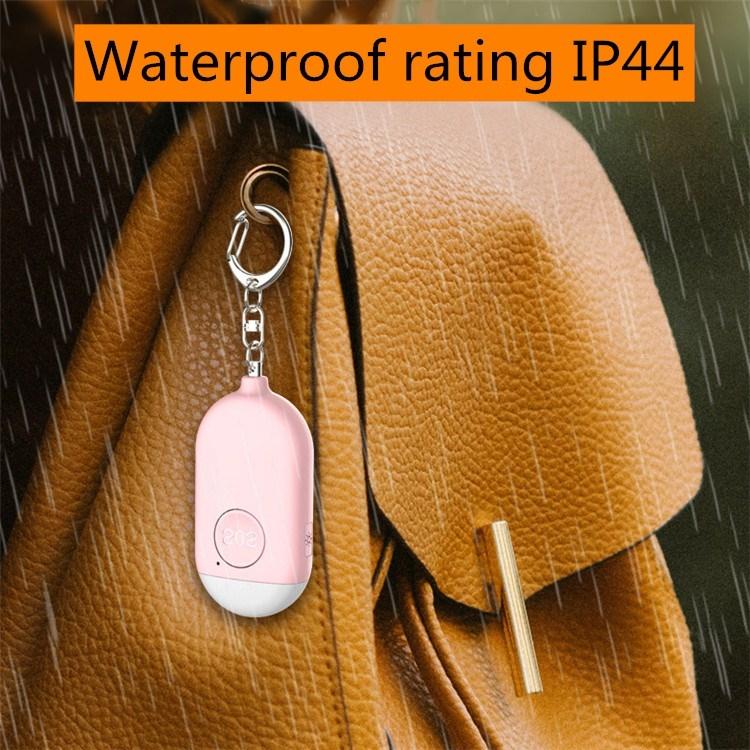 130dB IP44 Waterproof Rechargeable Anti-wolf Alarm Flashlight Intelligent Personal Alarm, English Packaging(White)