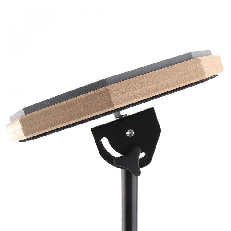 8 Inch Rubber Wooden Dumb Drum Practice Training Drum Pad with Stand(Gray)