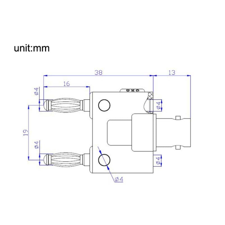5pcs BNC Female To Dual Banana Plug Adapter Binding Male Connector(Black)