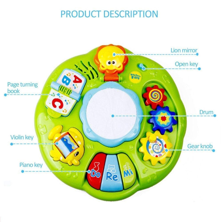 Multi-function Lighting Hand Drums Children Electric Music Toys(White)