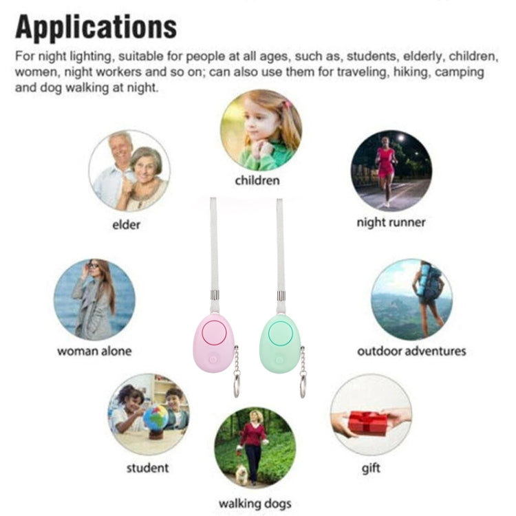 120dB Key Anti-lost Alarm Anti-wolf Alarm with LED Light(Green)