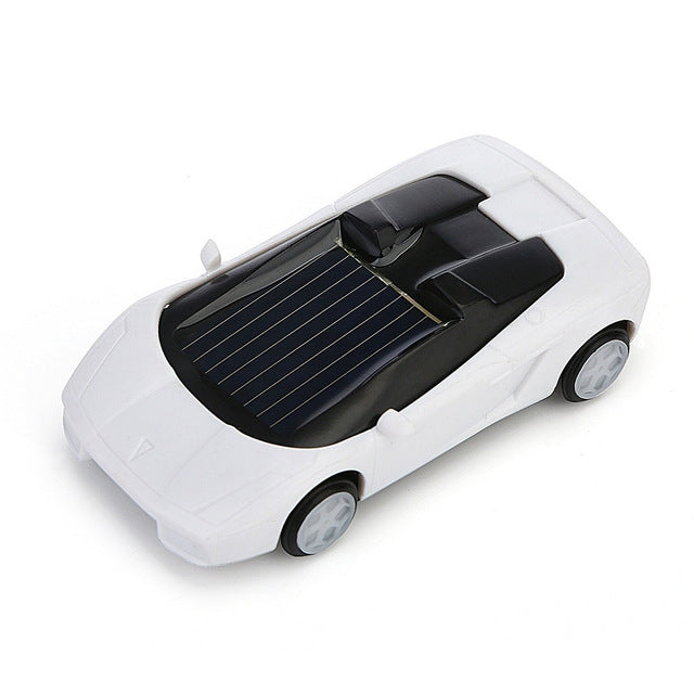 3PCS Solar Toys Car  Powered Mini Car Racer Toy For Kids(White)