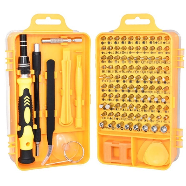 110 in 1 Magnetic Plum Screwdriver Mobile Phone Disassembly Repair Tool(Yellow)