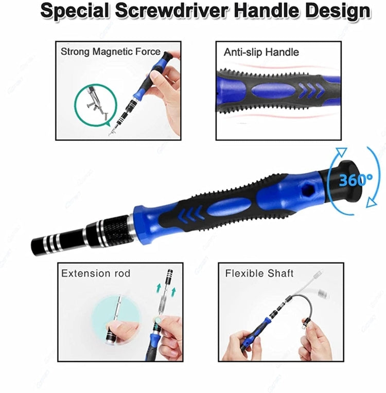 110 in 1 Magnetic Plum Screwdriver Mobile Phone Disassembly Repair Tool(Blue)
