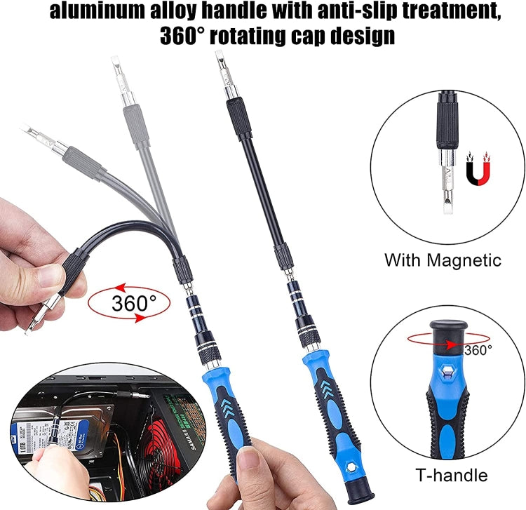 110 in 1 Magnetic Plum Screwdriver Mobile Phone Disassembly Repair Tool(Blue)