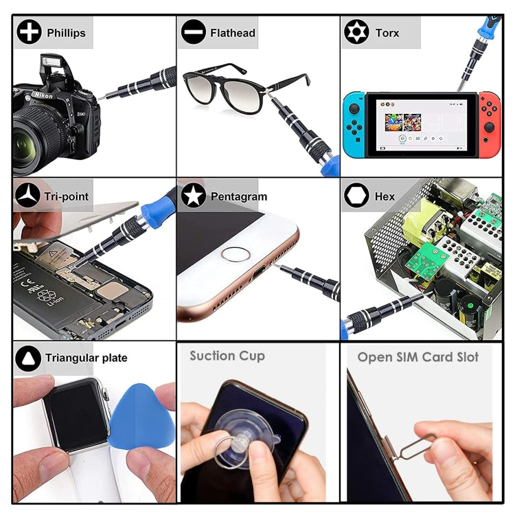 110 in 1 Magnetic Plum Screwdriver Mobile Phone Disassembly Repair Tool(Blue)