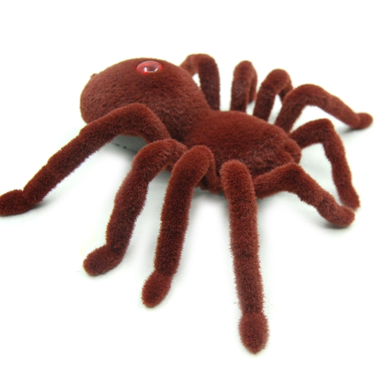 Electric Animal Toy Infrared Remote Control Simulation Spider Model(Brown)