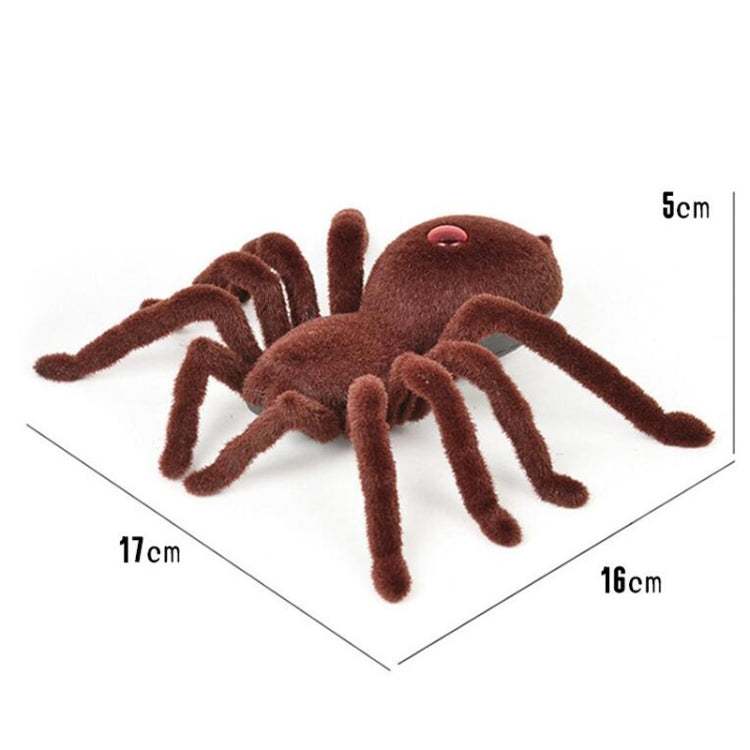 Electric Animal Toy Infrared Remote Control Simulation Spider Model(Brown)