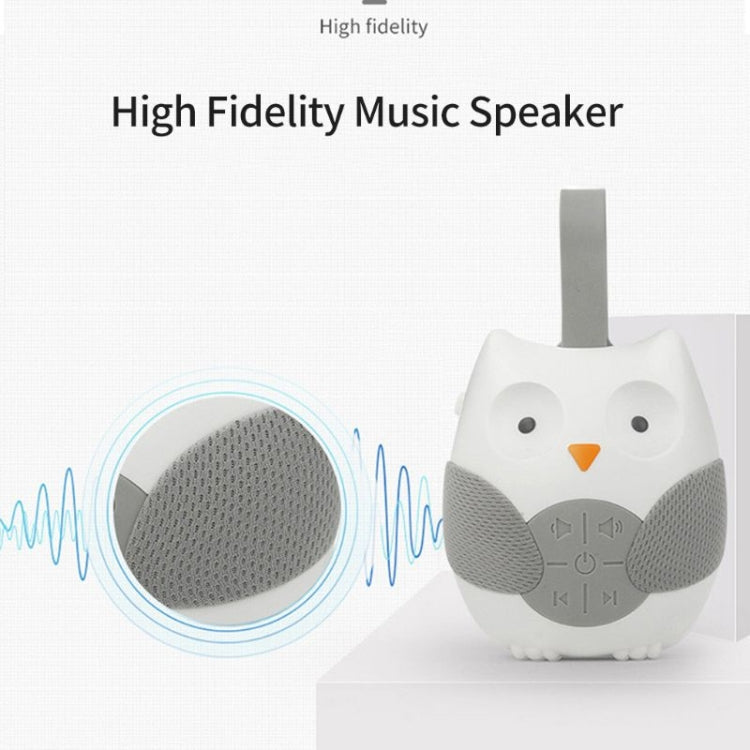 Baby Bedside Hanging Bell Sound Soothing Sleep Soft Owl Music Box Toy(White)