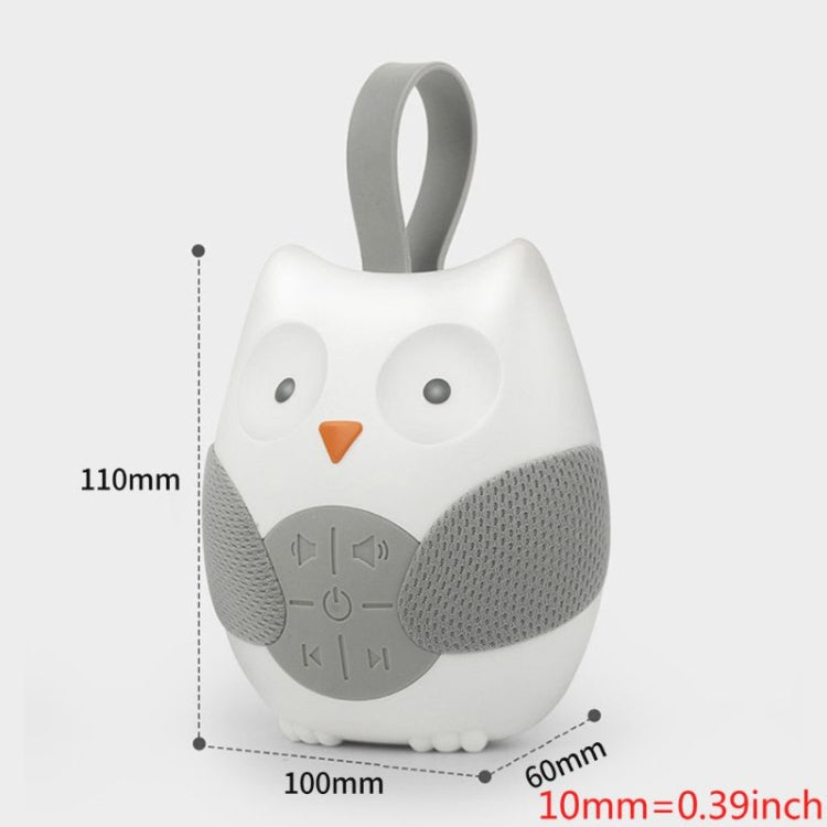 Baby Bedside Hanging Bell Sound Soothing Sleep Soft Owl Music Box Toy(White)