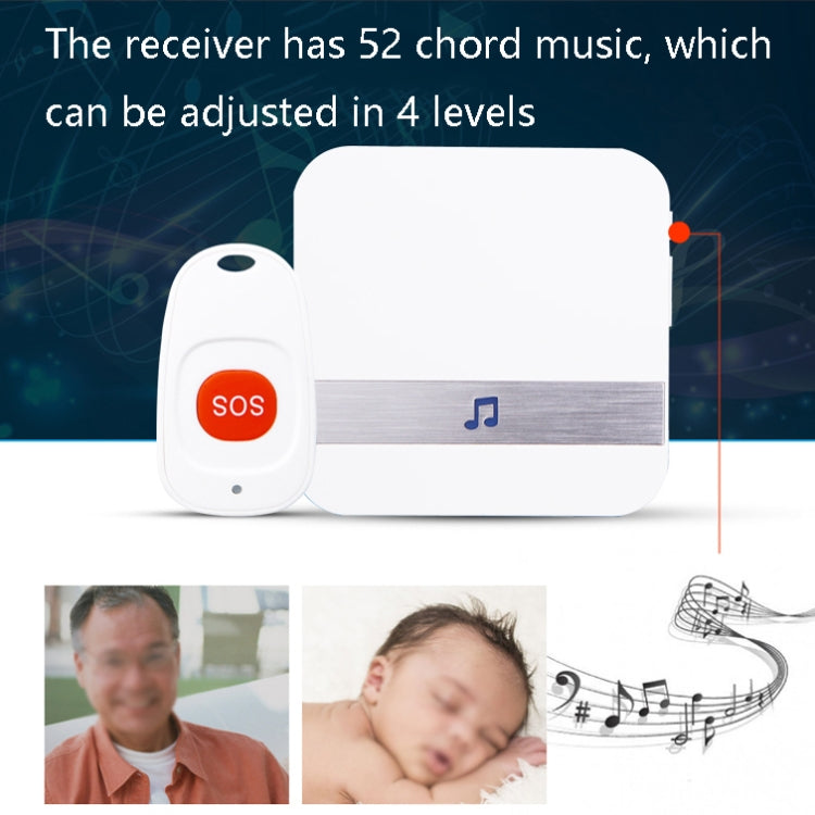 CACAZI C1 Smart Home Wireless Remote Control Doorbell, Style:EU Plug