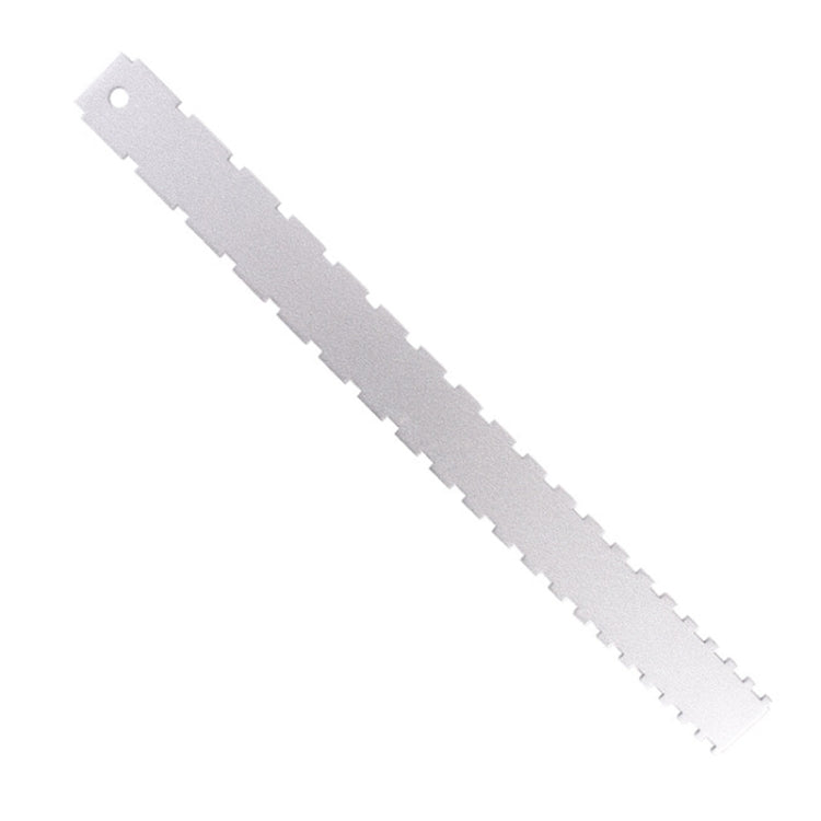 GNR1 Aluminium Measurement Bass Guitar Neck Ruler, Colour:Silver