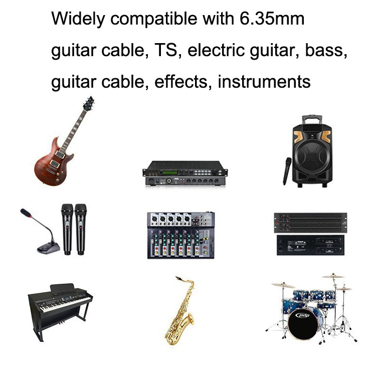 8m 2 Elbow Head 6.35mm Guitar Cable Oxygen-Free Copper Core TS Large Two-core Cable