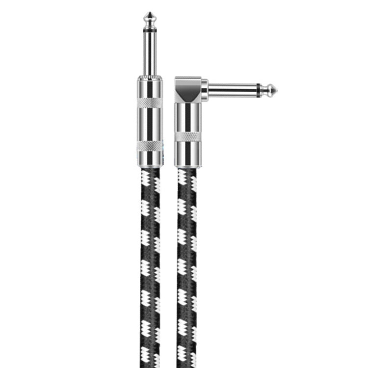 1.5m 1 Straight Head +1 Elbow Head 6.35mm Guitar Cable Oxygen-Free Copper Core TS Large Two-core Cable