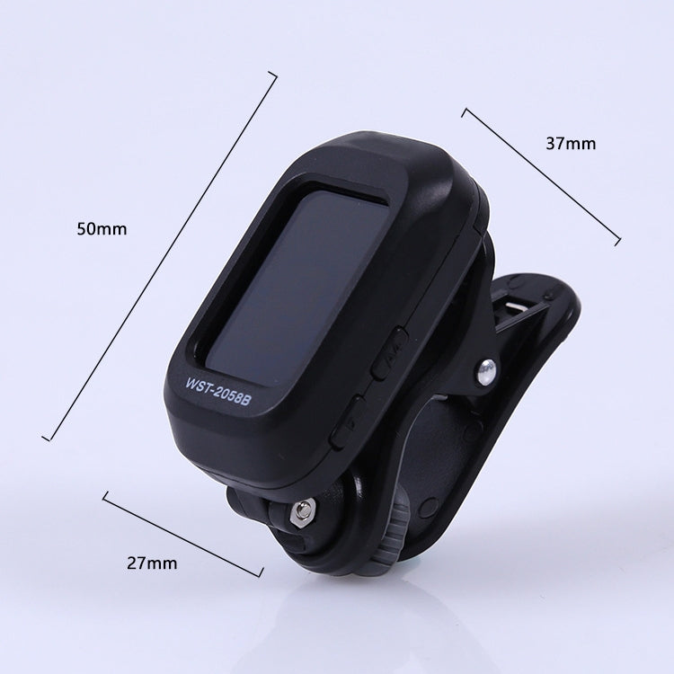 Little Angel WST-2058B Guitar Capo Electronic Tuner, Size:5×3.7×2.7cm(Black)