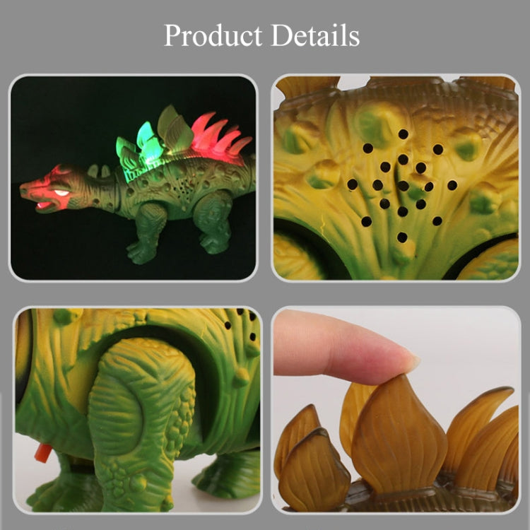 Simulation Luminous Sound Electric Universal Dinosaur Model Toy Boy Gift(Stegosaurus)